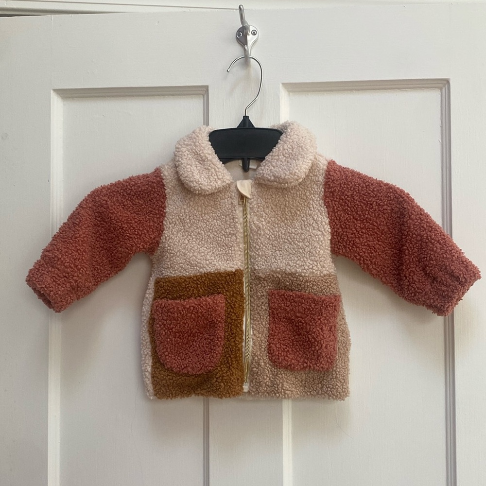 Color Block Pile Jacket